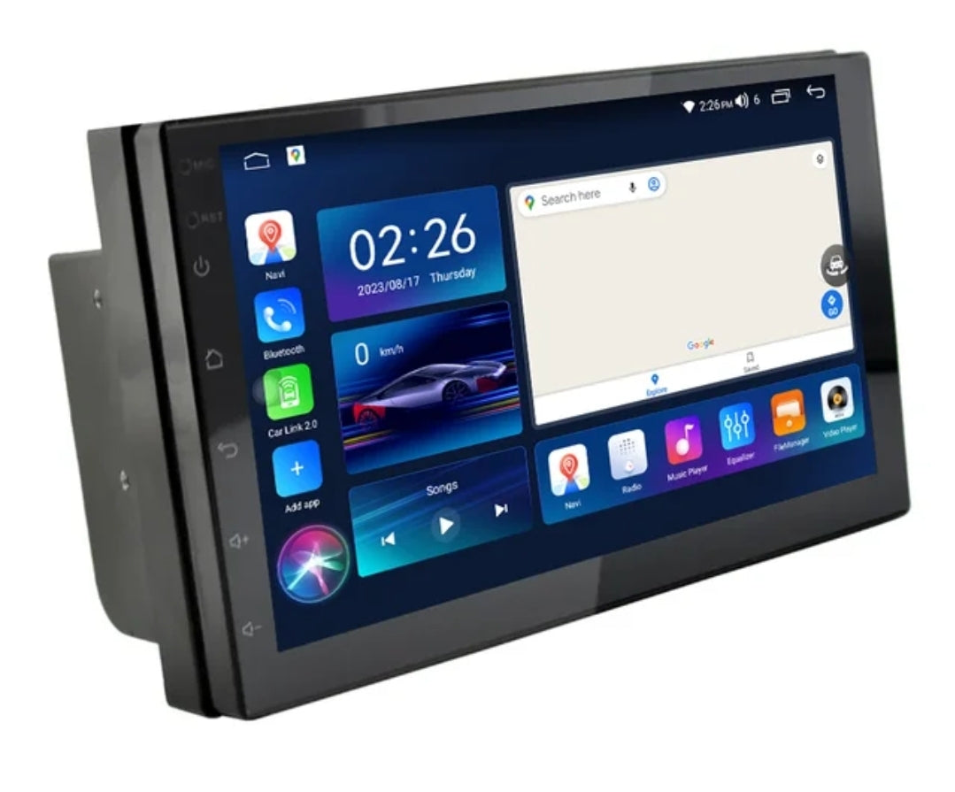 HS 7inch Double DIN Car Stereo, Wireless CarPlay & Wireless Android Auto, Touchscreen
